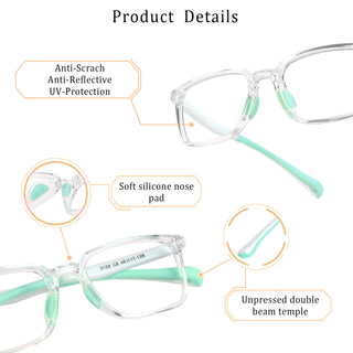 Rebecca TR & Silica Gel Rectangle Kid's Eyeglasses