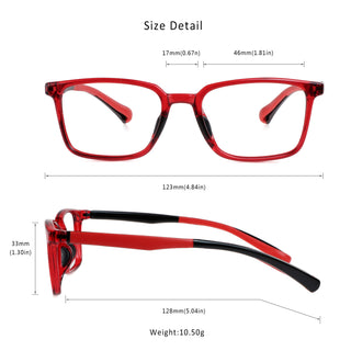 Rebecca TR & Silica Gel Rectangle Kid's Eyeglasses