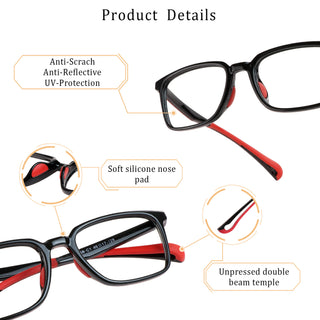 Rebecca TR & Silica Gel Rectangle Kid's Eyeglasses