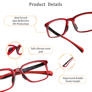 Rebecca TR & Silica Gel Rectangle Kid's Eyeglasses