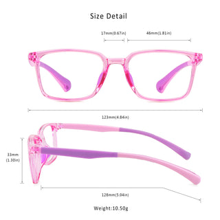 Rebecca TR & Silica Gel Rectangle Kid's Eyeglasses