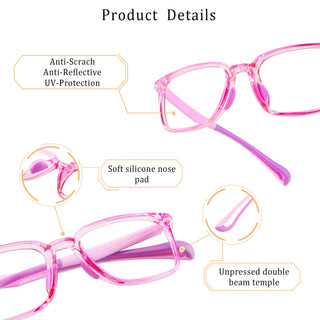 Rebecca TR & Silica Gel Rectangle Kid's Eyeglasses