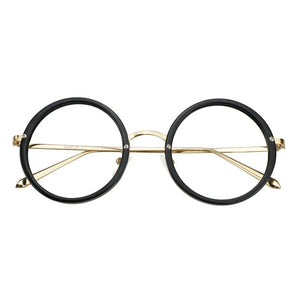 Benjamin Men's Round Glasses in Black Gold