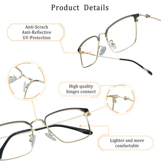 Sly Metal Square Eyeglasses