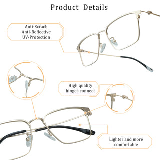 Sly Metal Square Eyeglasses