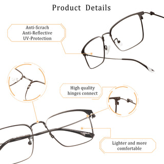 Sly Metal Square Eyeglasses