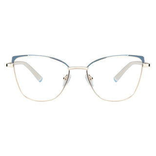 Metal&Plate Cat-Eye Eyeglasses