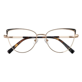 Metal&Plate Cat-Eye Eyeglasses