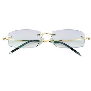 Cole Metal Rectangle Rimless glasses - LifeArtVision