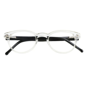 Gavin Men's Round Glasses in Clear