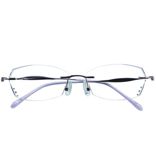 Cynthia Metal Geometric Rimless Eyeglasses - LifeArtVision