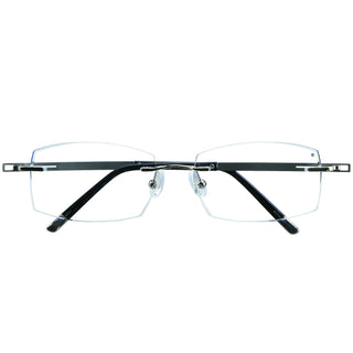 Hardy Metal Rectangle Rimless Eyeglasses - LifeArtVision