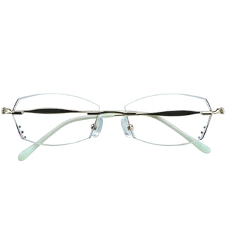 Cynthia Metal Geometric Rimless Eyeglasses - LifeArtVision