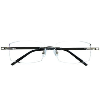 Hardy Metal Rectangle Rimless Eyeglasses - LifeArtVision