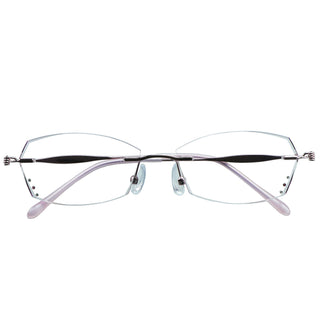 Cynthia Metal Geometric Rimless Eyeglasses - LifeArtVision