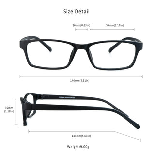 Jeremiah Plastic Rectangle Eyeglasses - LifeArtVision