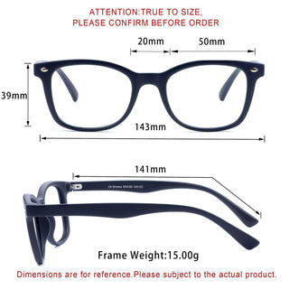 Logan Plastic Rectangle Eyeglasses - LifeArtVision