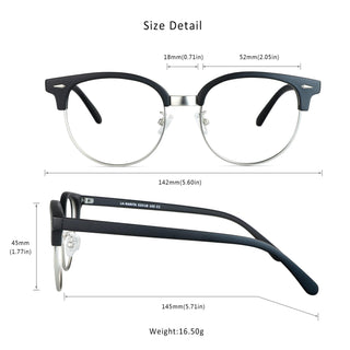 Jaden Metal Browline Eyeglasses - LifeArtVision