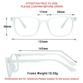 Kyle Plastic Square Eyeglasses - LifeArtVision