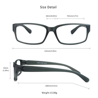 Diego Rectangle Eyeglasses - LifeArtVision