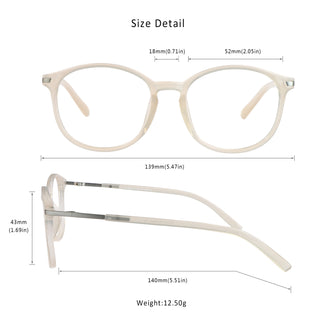 Victoria Plastic Oval Eyeglasses - LifeArtVision