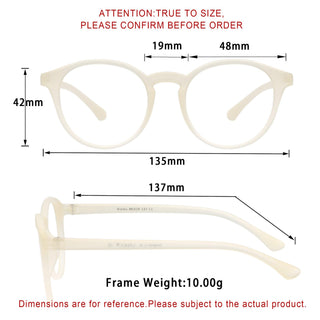 Jayden Plastic Oval Eyeglasses - LifeArtVision