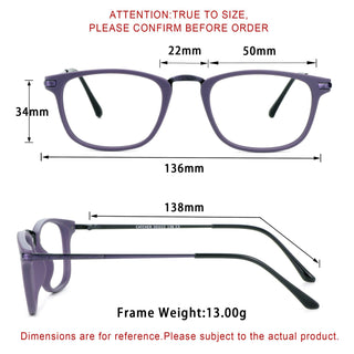 Christopher Plastic Square Eyeglasses - LifeArtVision