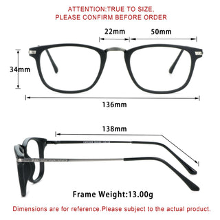 Christopher Plastic Square Eyeglasses - LifeArtVision