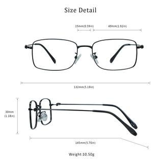 Alexandra Metal Rectangle Eyeglasses - LifeArtVision