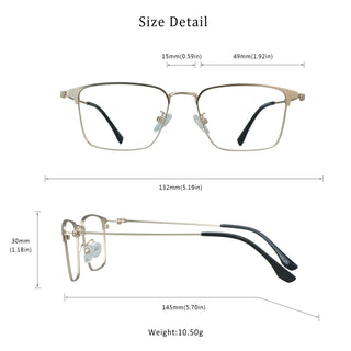 Sly Metal Square Eyeglasses - LifeArtVision