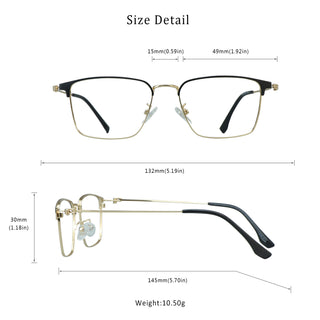 Sly Metal Square Eyeglasses - LifeArtVision