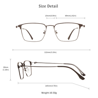 Sly Metal Square Eyeglasses - LifeArtVision