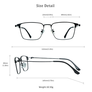 Sly Metal Square Eyeglasses - LifeArtVision