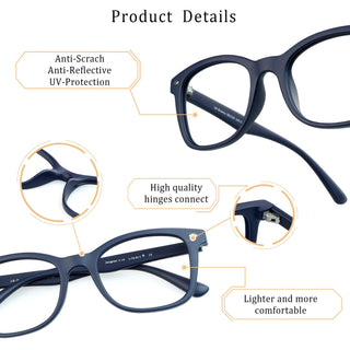 Logan Plastic Rectangle Eyeglasses - LifeArtVision