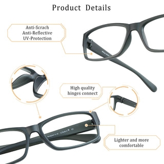 Diego Rectangle Eyeglasses - LifeArtVision