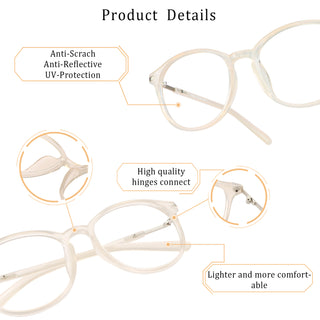 Victoria Plastic Oval Eyeglasses - LifeArtVision