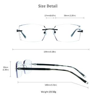 Brisa Metal Rectangle Eyeglasses - LifeArtVision