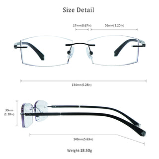 Raymond Metal Rectangle Eyeglasses - LifeArtVision