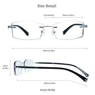 Raymond Metal Rectangle Eyeglasses - LifeArtVision