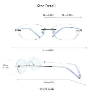 Grace Metal Rectangle Eyeglasses - LifeArtVision