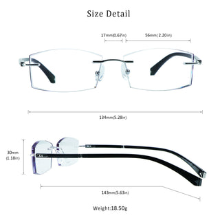 Raymond Metal Rectangle Eyeglasses - LifeArtVision