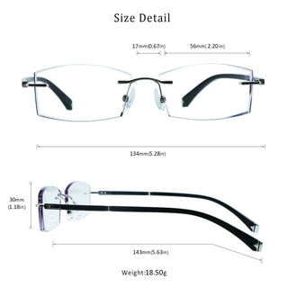 Raymond Metal Rectangle Eyeglasses - LifeArtVision