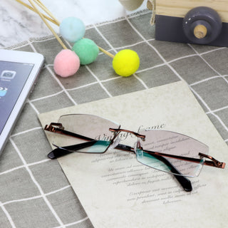 Elite Metal Rectangle Rimless glasses - LifeArtVision