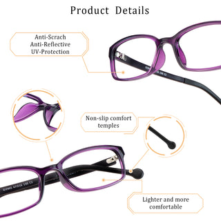 Zoon TR&Silica gel Rectangle Kid's Eyeglasses - LifeArtVision