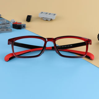 Yolande TR&Silica gel Rectangle Kid's Eyeglasses - LifeArtVision