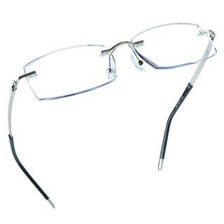 Hardy Metal Rectangle Rimless Eyeglasses - LifeArtVision