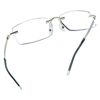 Hardy Metal Rectangle Rimless Eyeglasses - LifeArtVision