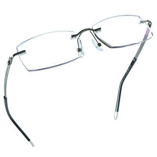 Hardy Metal Rectangle Rimless Eyeglasses - LifeArtVision