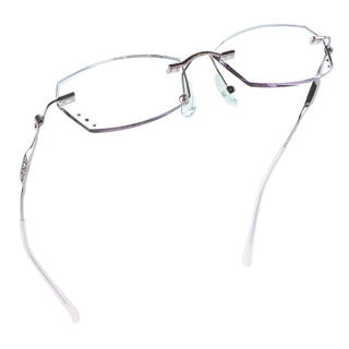 Cynthia Metal Geometric Rimless Eyeglasses - LifeArtVision