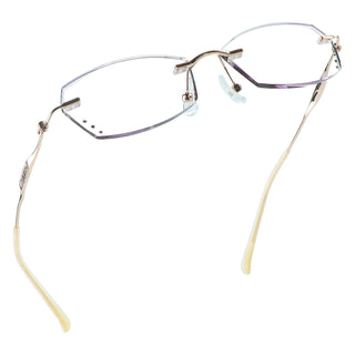 Cynthia Metal Geometric Rimless Eyeglasses - LifeArtVision